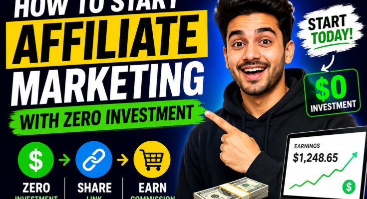 How to Start Affiliate Marketing With Zero Investment in 2026