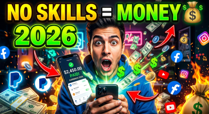 Earn Money Online Without Skills in 2026